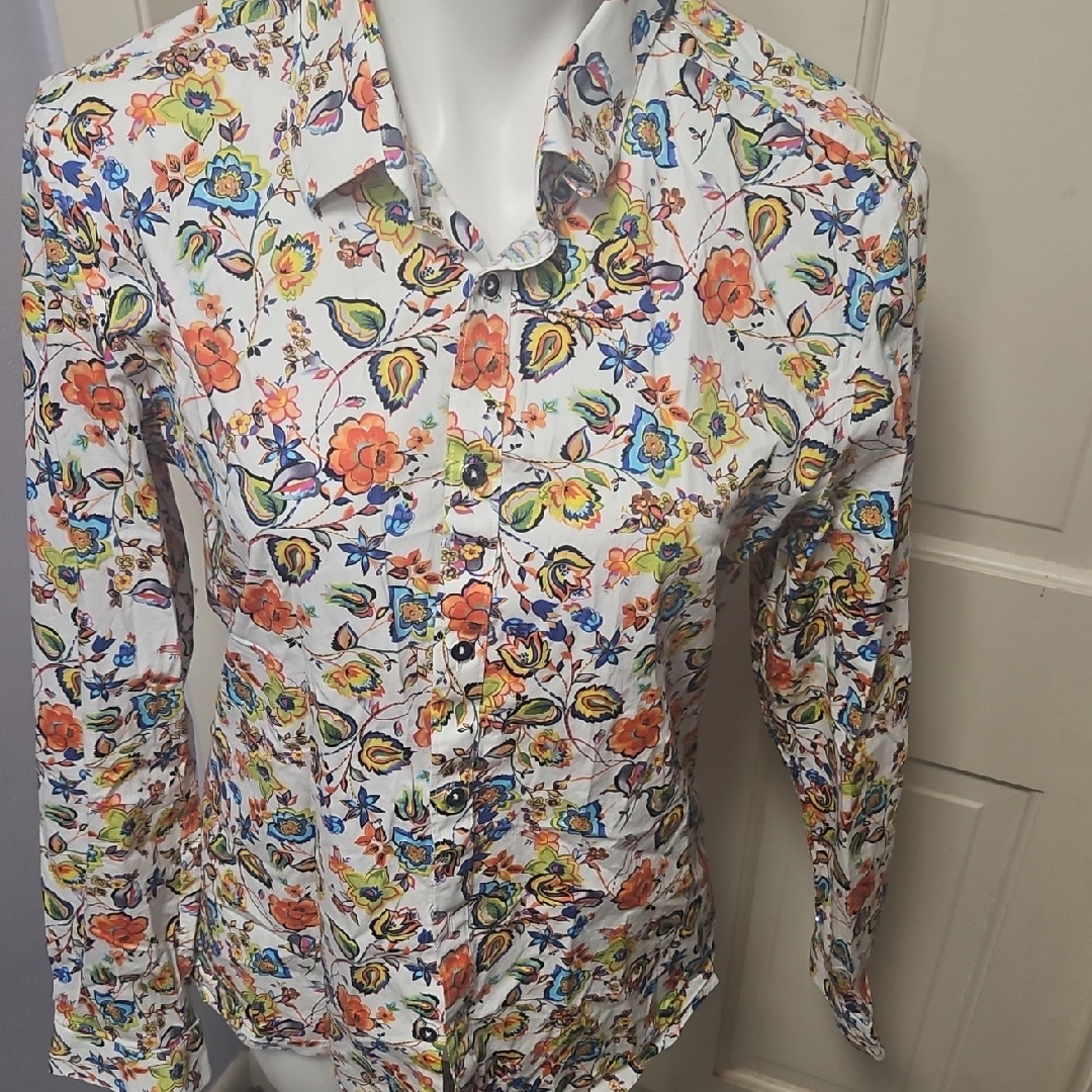 Paisley & Gray Colorful Floral Cotton Shirt